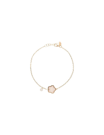 Bracelet Cesare Pompanon Fiore di Mamma en or rose, nacre et diamants