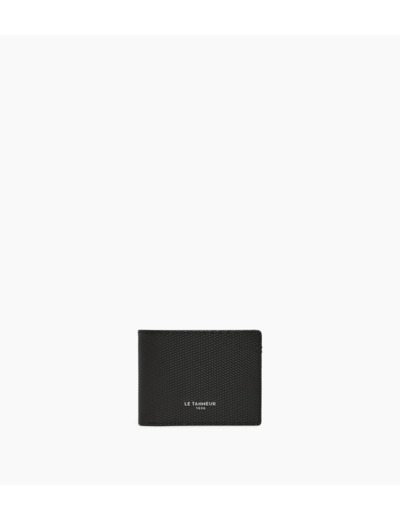 Portefeuille zippé horizontal Lucien en cuir signature T