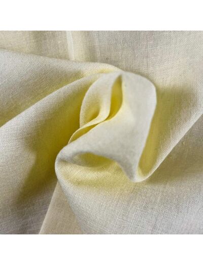 La Maison Victor - Tissu Voile de Coton Uni Couleur Jaune Poussin