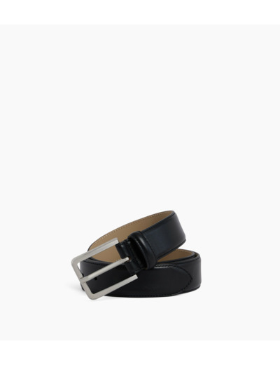 Ceinture homme avec boucle rectangle en cuir lisse