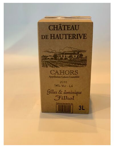 Fontaine à vin AOC Cahors Chateau de Hauterive rouge 5L