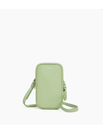 Etui téléphone en cuir grainé