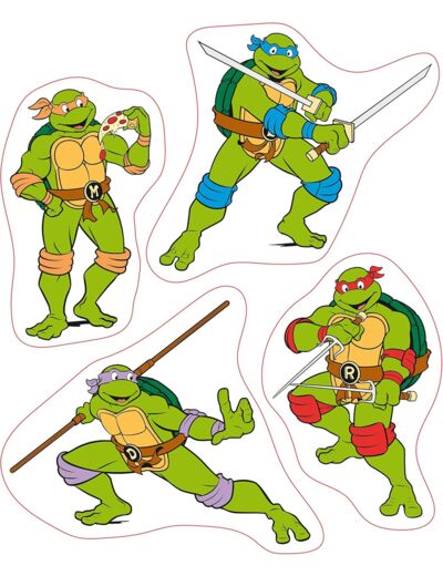 TORTUES NINJA Stickers 16 x 11 cm