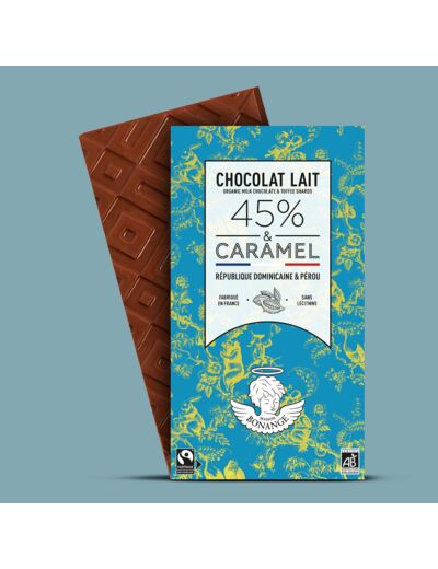 Lait 45% Bio & Éclats de caramel 80g