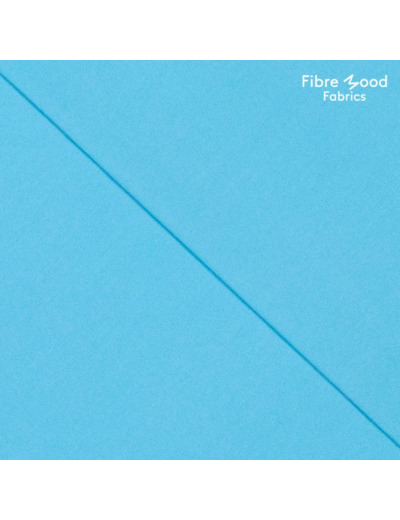 Fibre Mood - Tissu Popeline de Coton Lavé "Phyllis" Uni Bleu Turquoise