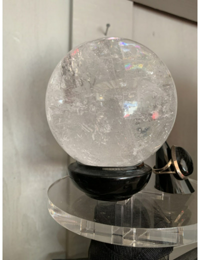 Sphère en cristal de roche