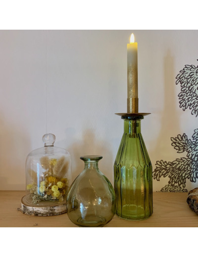 Porte-bougie carafe Or / Blanc