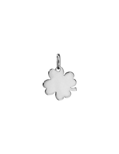 Pendentif Trèfle petit modèle 16x16 en argent rhodié