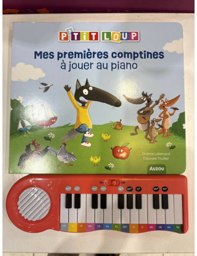 Livre Mon livre piano - Mes premières comptines à jouer au piano - p'tit loup