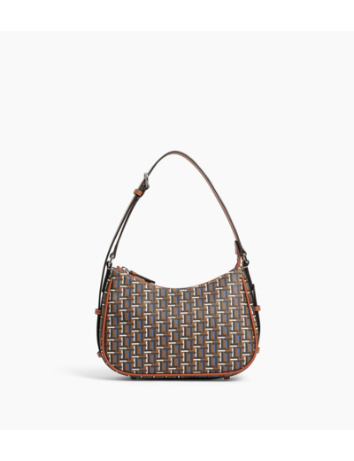 Petit sac porté épaule Camille en toile monogramme