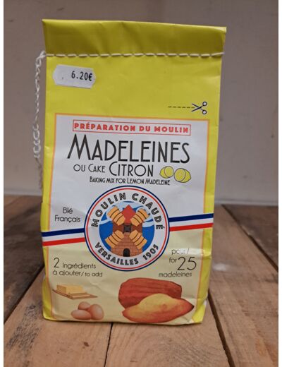 Madeleines citron Moulins de Versailles