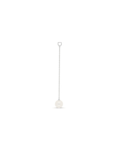 Pendentif Sarlane Twist Chaîne en or blanc 750/1000 avec Perle Blanche 7,5mm