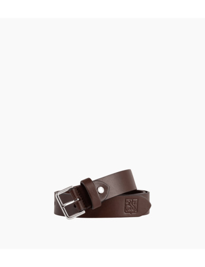 Ceinture homme avec boucle carrée en cuir lisse