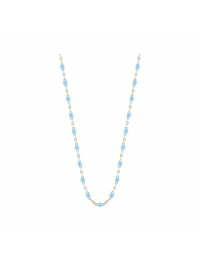 Collier Gigi Clozeau Classique en or rose et résine turquoise, 42cm