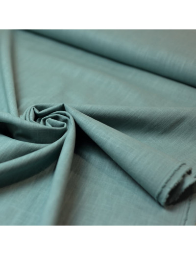 Sélection Coup de Coudre - Tissu Toile de Pur Lin Uni Bleu Lagon