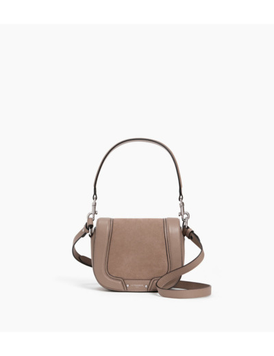 Petit sac à bandoulière Ella en cuir grainé et nubuck