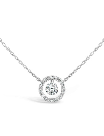 Collier Sarlane Entourage en or blanc et diamant