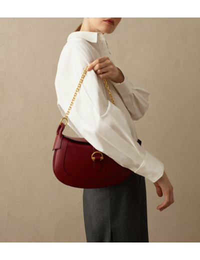 Petit sac bandoulière Pia en cuir lisse