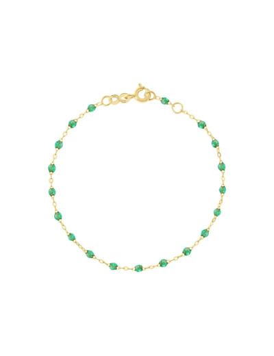 Bracelet Gigi Clozeau Classique en or jaune et résine menthe, 19cm