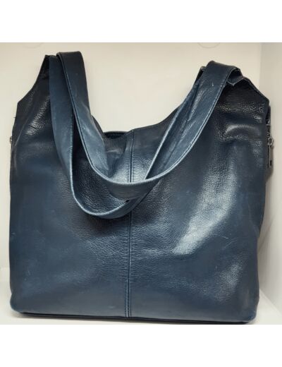 Sac cuir bleu 24-736