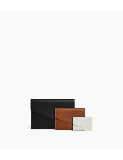Trio de pochettes Charlotte en cuir lisse
