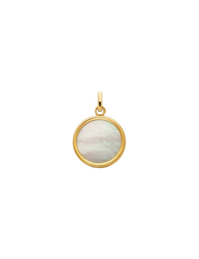 Pendentif Uni Arthus Bertrand en or jaune poli et nacre