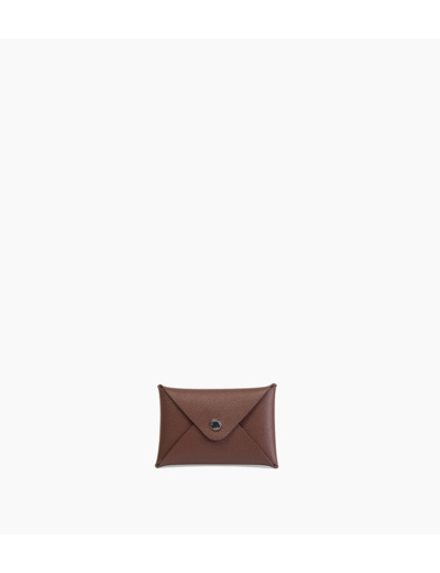 Pochette enveloppe en cuir grainé