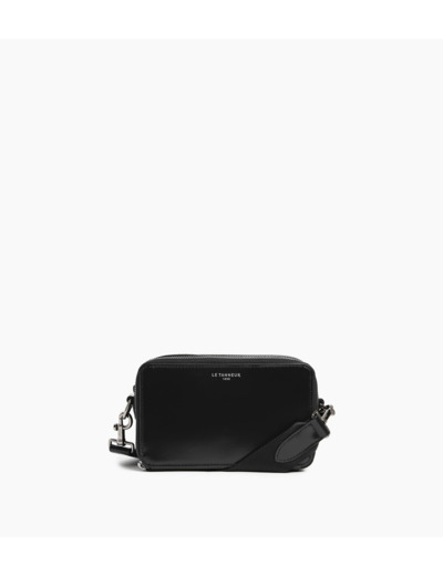 Petite sacoche 2 compartiments Emile en cuir lisse business effet box