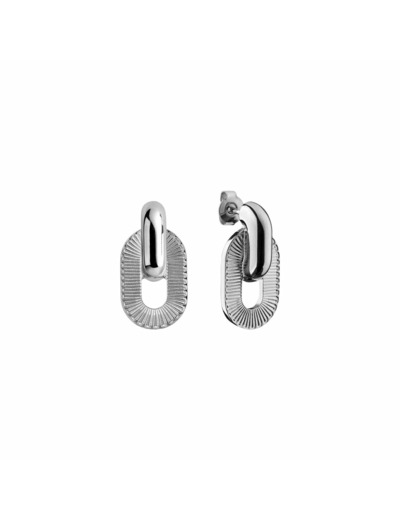 Boucles d'oreilles Arthus Bertrand Ruban en argent poli