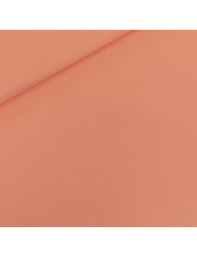 See You at Six - Tissu French Terry Coton Uni Couleur Rose Papaya Punch