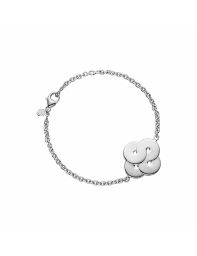 Bracelet Arthus Bertrand Enlacé sur chaine argent rhodié