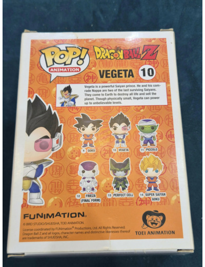 Figurine Pop Dragon Ball Z  N° 10 - Vegeta