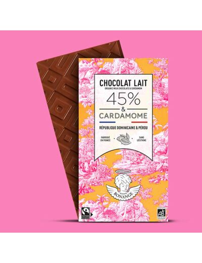 Lait 45% Bio & Cardamome 80g