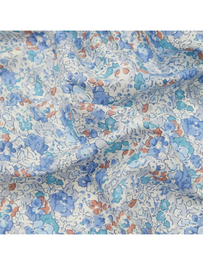 Liberty London - Tissu Claire-Aude Organic Tana Lawn Coton Couleur Bleu